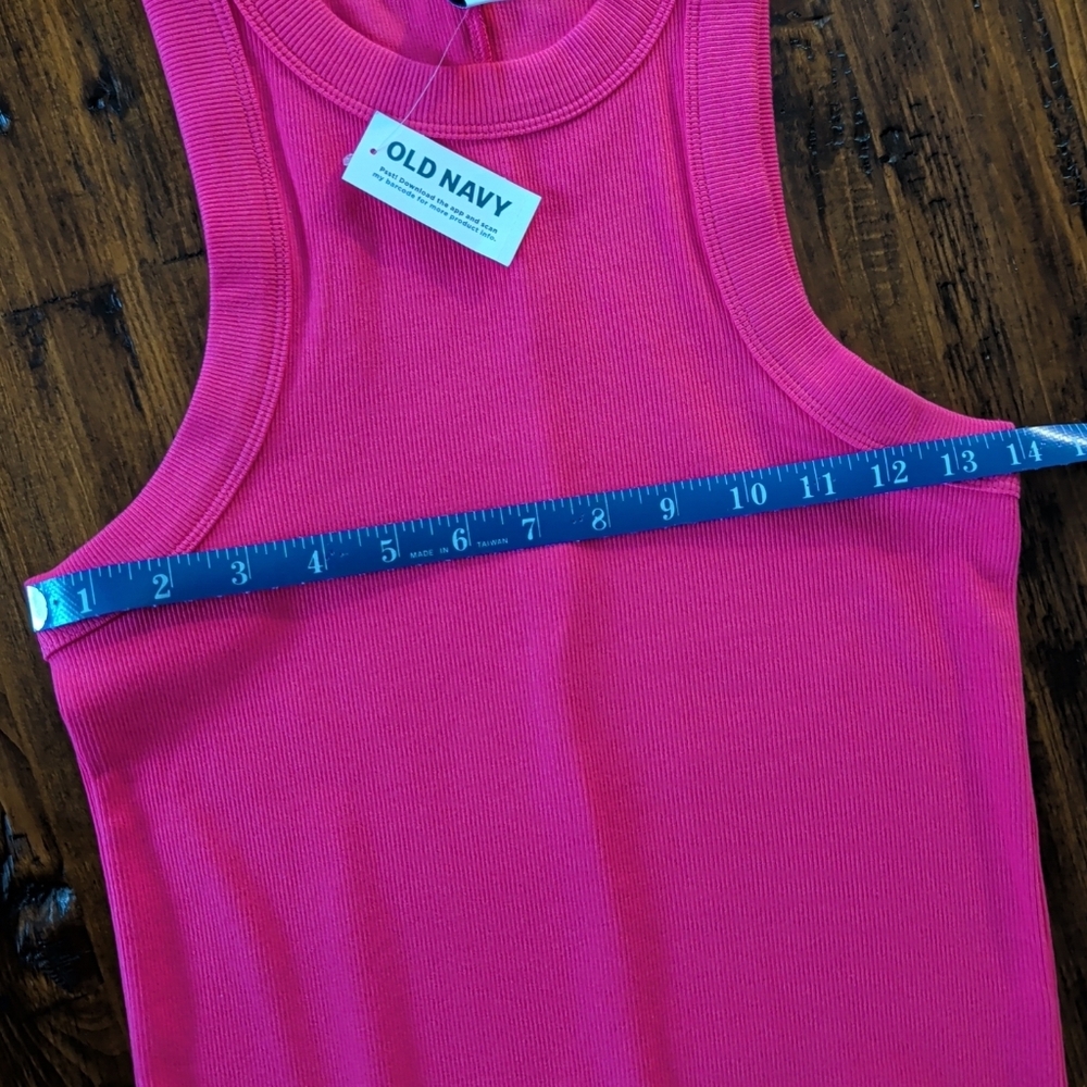 Old Navy Bright Pink Tank Mini Bodycon Dress Size Small New - Picture 7 of 15